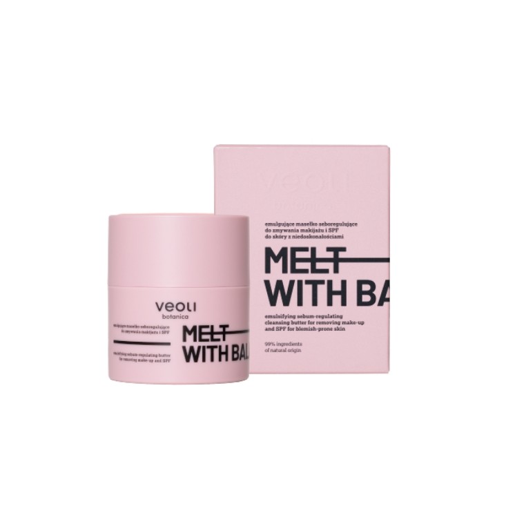 Veoli Botanica Melt with Balance emulsifying sebum-regulating makeup remover butter with SPF 40 g