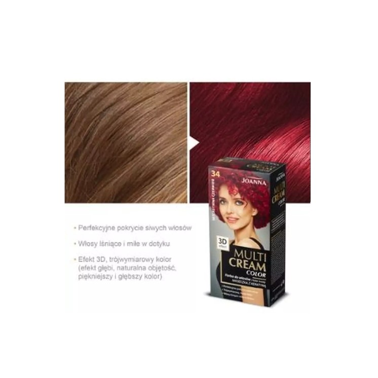 Joanna Multi Cream Colour Haarverf /34/ Intens rood