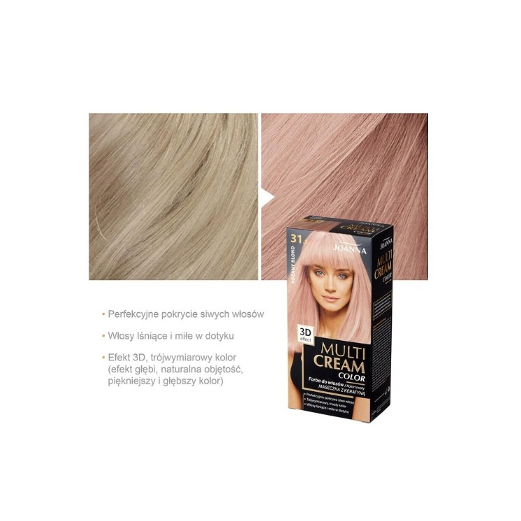Joanna Multi Cream Color Farba do włosów /31,5/ Różany blond