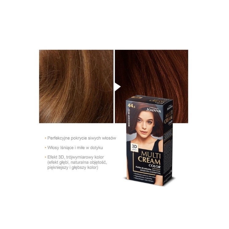 Joanna Multi Cream Color Farba do włosów /44,5/ Miedziany brąz