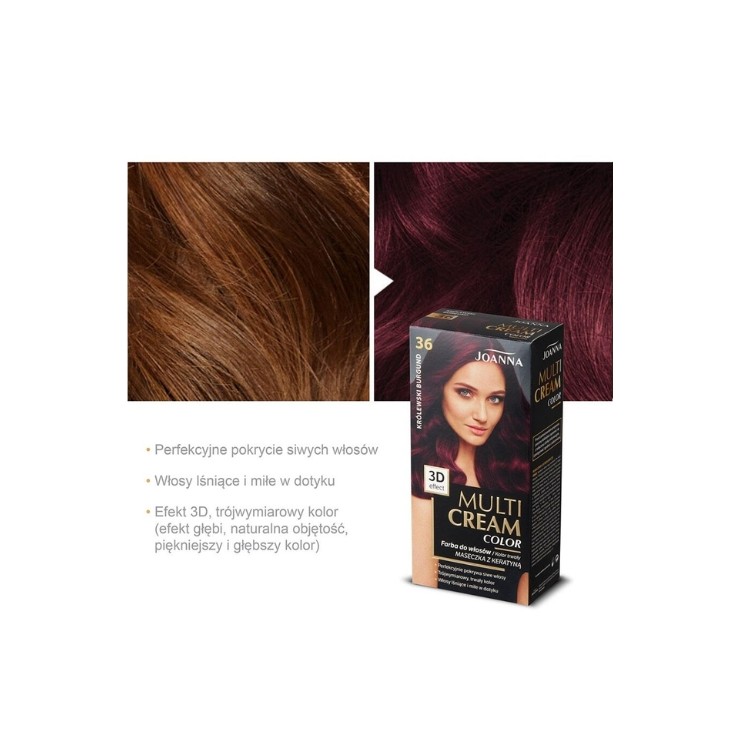 Joanna Multi Cream Color Farba do włosów /36/ Królewski burgund