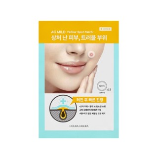 Пластирі Holika Holika AC Mild Yellow Spot Patch для місцевого застосування від екземи, що поглинають рідину та гній з рани, 15 