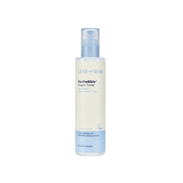 Lotion tonique végane Holika Holika Less on Skin Panthebible pour peaux irritées du visage 170 ml