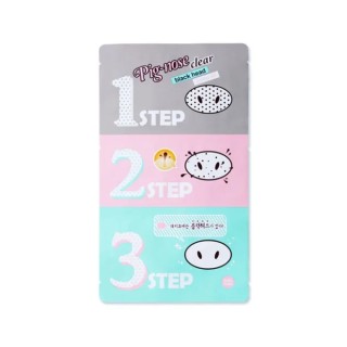 Holika Holika Pignose clear black head nose mask in 3 steps