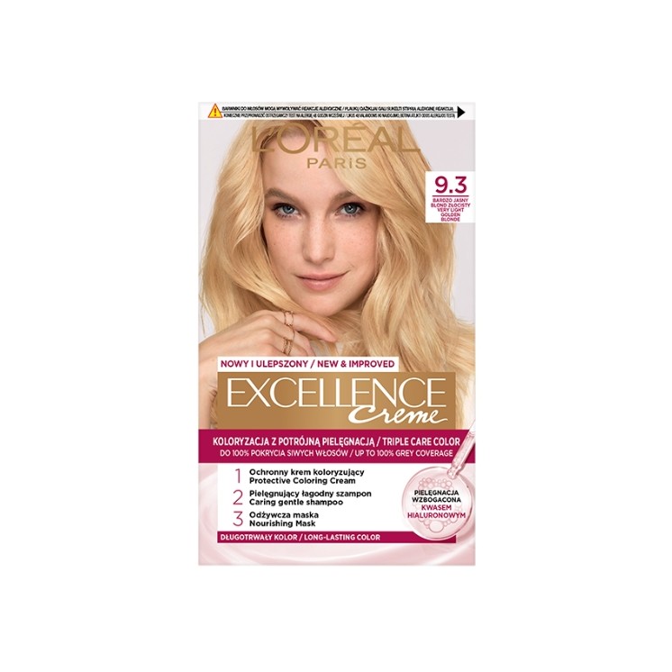 Фарба для волосся L'oreal Excellence Creme /9.3/ Дуже світлий золотистий Blond