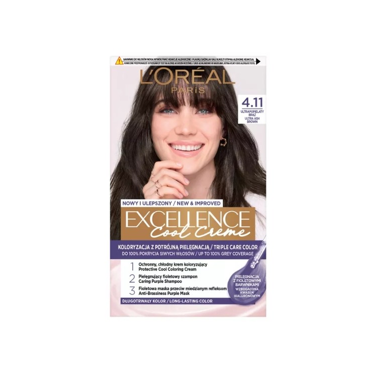 Фарба для волосся L'oreal Excellence Creme /4.11/ Ultra Ash Brown