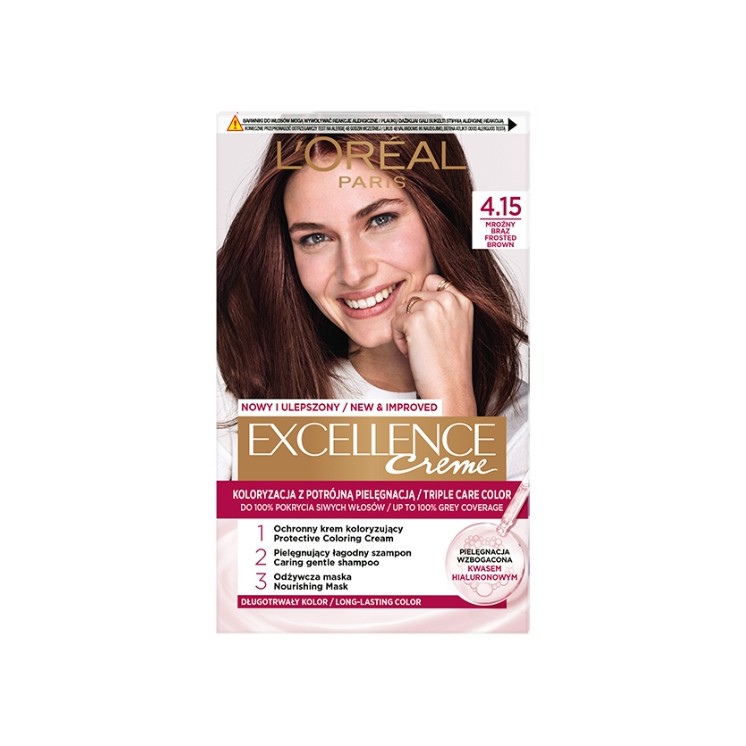 L'oreal Excellence Creme Farba do włosów /4.15/ Mroźny Brąz