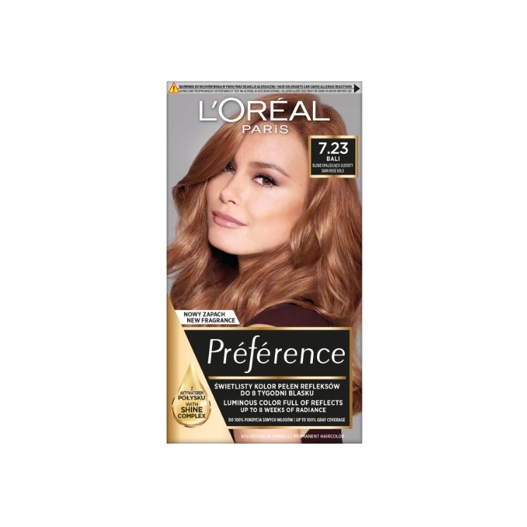 L'oreal Preference Hair dye /7.23/ Blond Opalescent-golden Deep Rose Gold