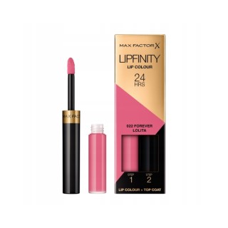 Rouge à lèvres longue tenue Max Factor Lipfinity Lip Colour avec système Permawear /22/ Forever Lolita 2,3 ml + 1,9 g