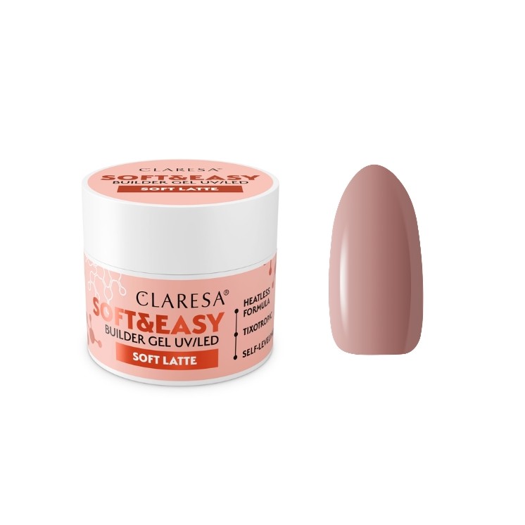 Гель для нарощування нігтів Claresa Soft & Easy Soft Latte 45 г