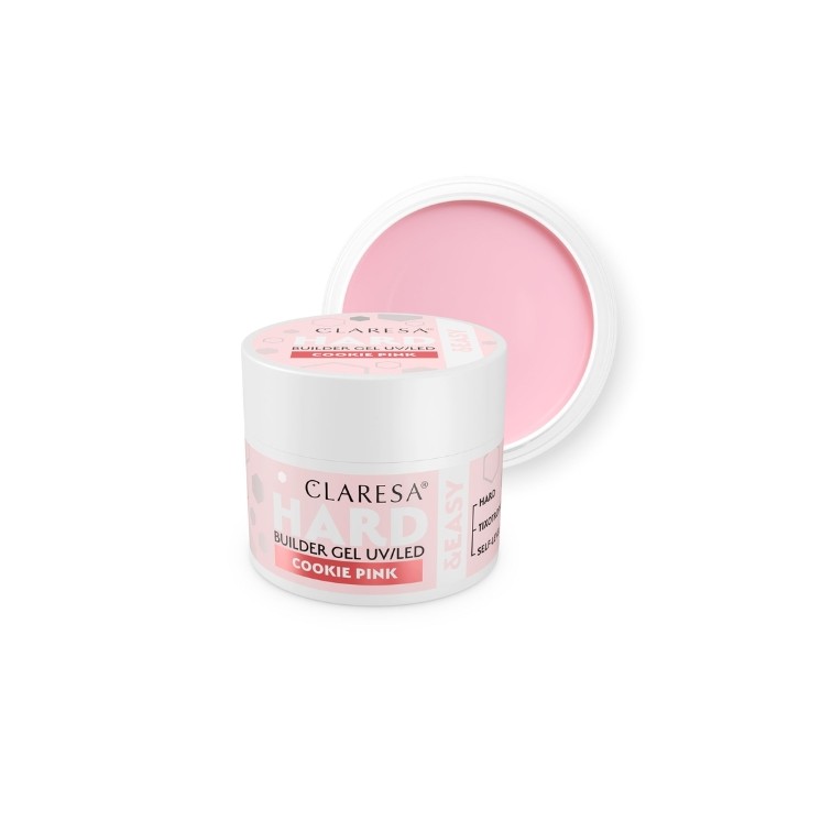 Claresa Hard & Easy Żel budujący do paznokci Cookie Pink 45 g