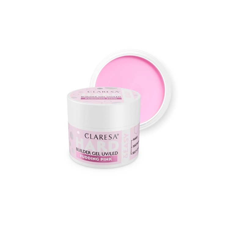 Claresa Hard & Easy Żel budujący do paznokci Pudding Pink 45 g