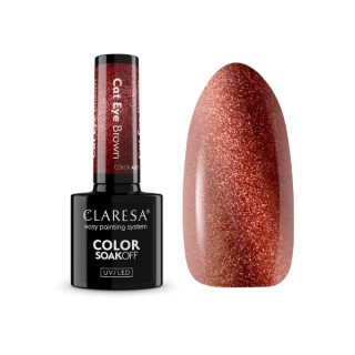 Claresa Alchemy Cat Eye Hybrid-Nagellack Brown 5