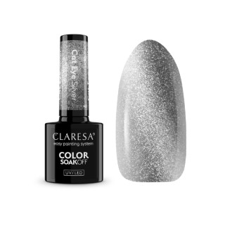 Claresa Alchemy Cat Eye Hybrid-Nagellack Silver 5