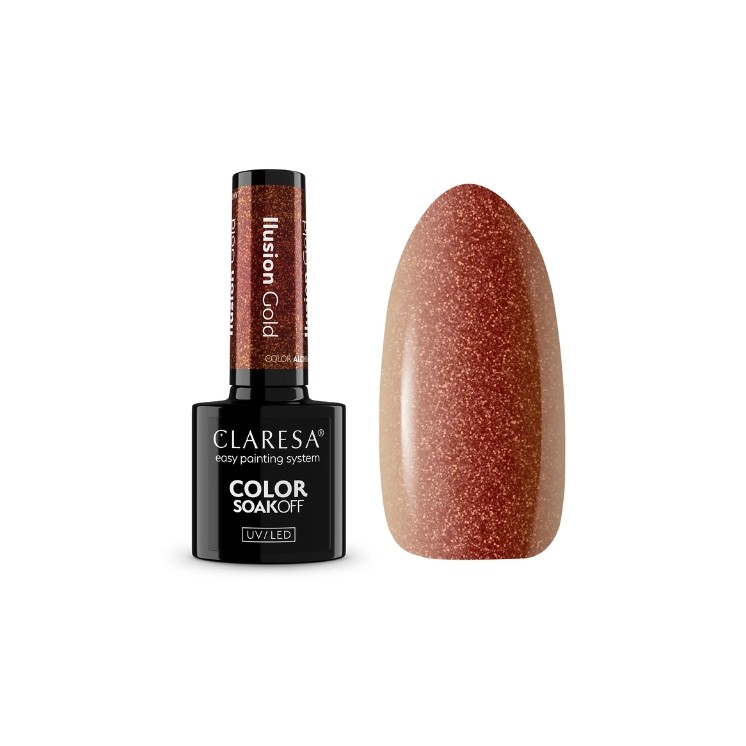 Claresa Alchemy Illusion Hybrid Nail Polish Gold 5