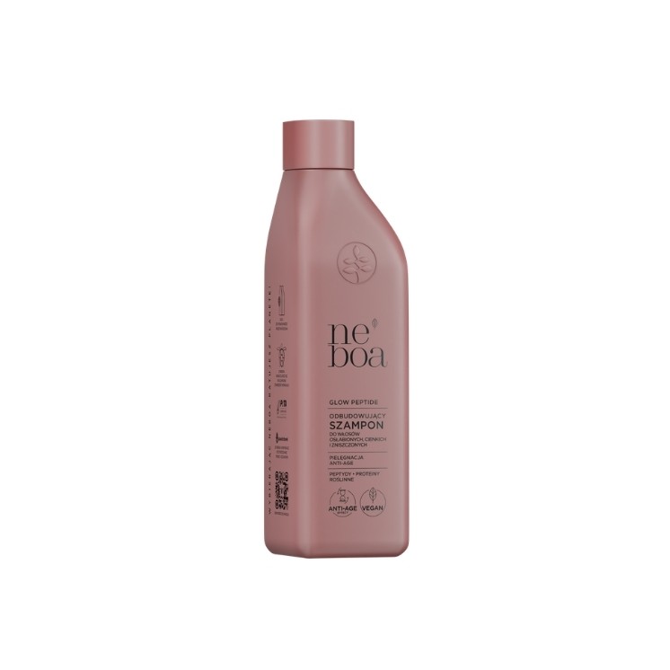 Neboa Glow Peptide Shampoo voor verzwakt, dun en beschadigd haar, herstellend, anti-age verzorging 300 ml