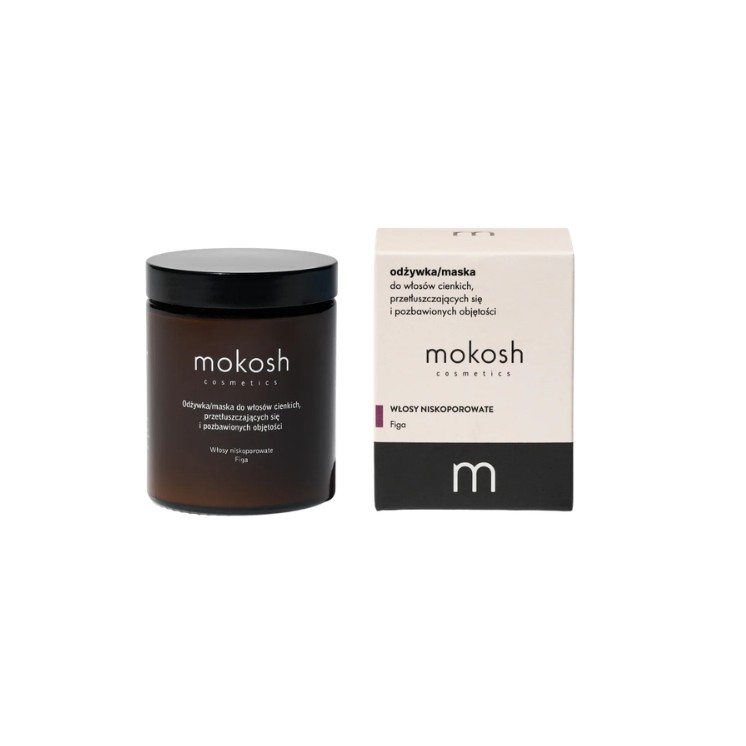 Mokosh Odżywka/Maska do włosów niskoporowatych, cienkich i pozbawionych objętości Figa 180 ml