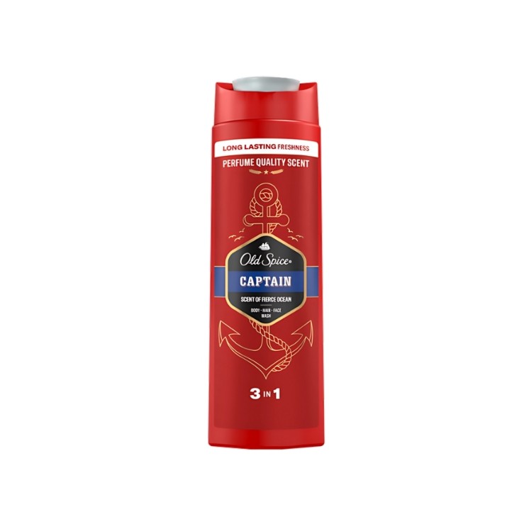 Old Spice Douchegel en Shampoo 3-in-1 Capitan 400 ml