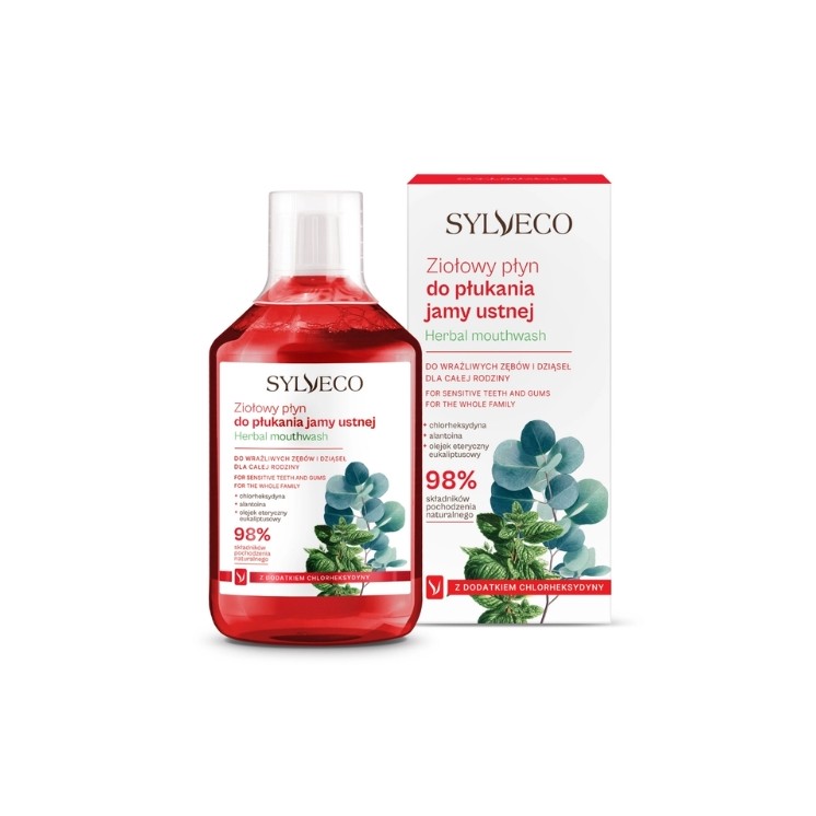 Ополіскувач для рота Sylveco Herbal з хлоргексидином 500 мл