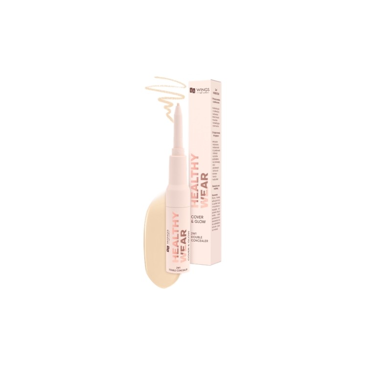 AA Wings of Color Healthy Wear Подвійний консилер Cover & Glow Korektor 2w1 /300/ Ivory 2 g + 7 г