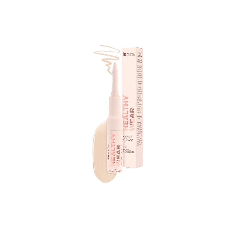 AA Wings of Color Healthy Wear Double Concealer Cover&Glow Korektor 2w1 /301/ Vanilla 0,2 g + 7 g