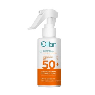 Oillan Protective Sunscreen Spray for Face and Body SPF50 for Sensitive Skin 125 ml