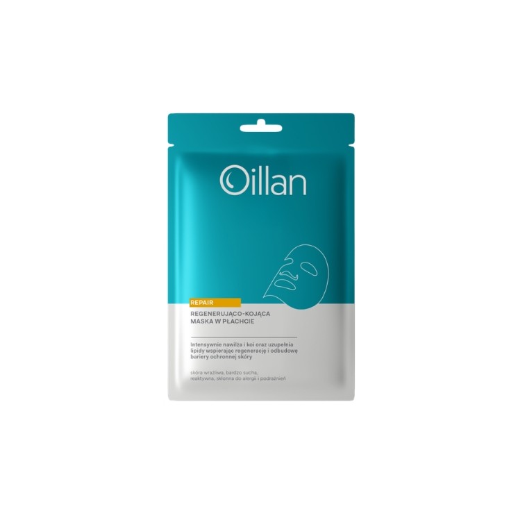 Заспокійлива та зволожуюча тканинна маска для обличчя Oillan Repair 1 шт.