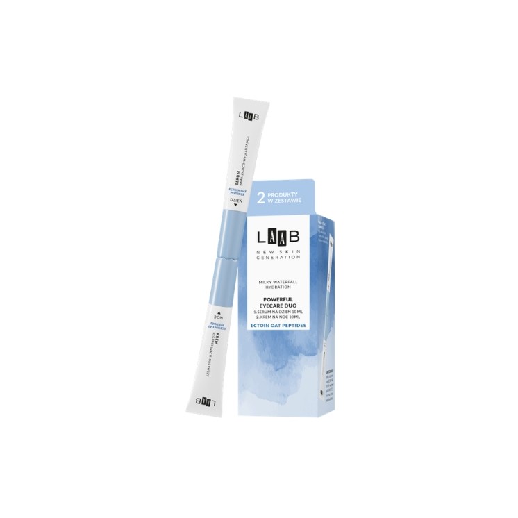 AA LAAB Milky Waterfall Hydration Powerfull Eyecare Duo Serum na dzień + Krem na noc 2 x 10 ml