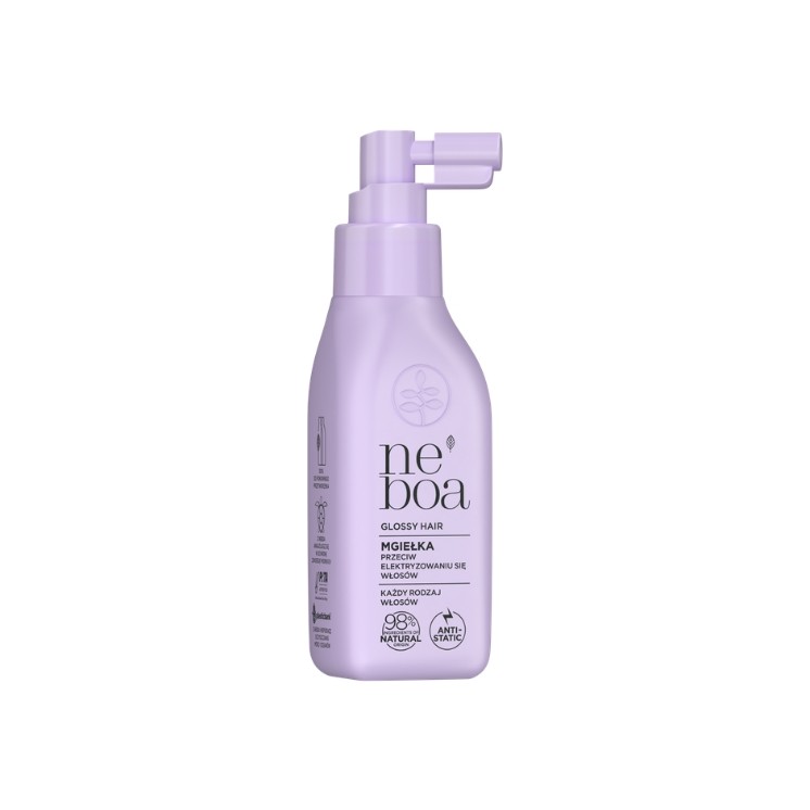 Neboa Styling Glossy Hair naturalny Spray wygładzający przeciw elektryzowaniu się włosów 100 ml