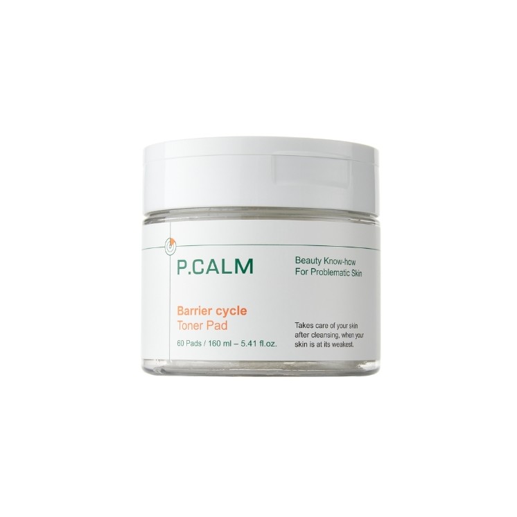 P. Calm Barrier Cycle Toner Pad Заспокійливі тонізуючі диски для обличчя 60 штук