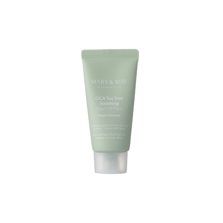 Mary&May Vegan CICA Tea Tree Soothing Wash Off Pack з маслом глини 30 г