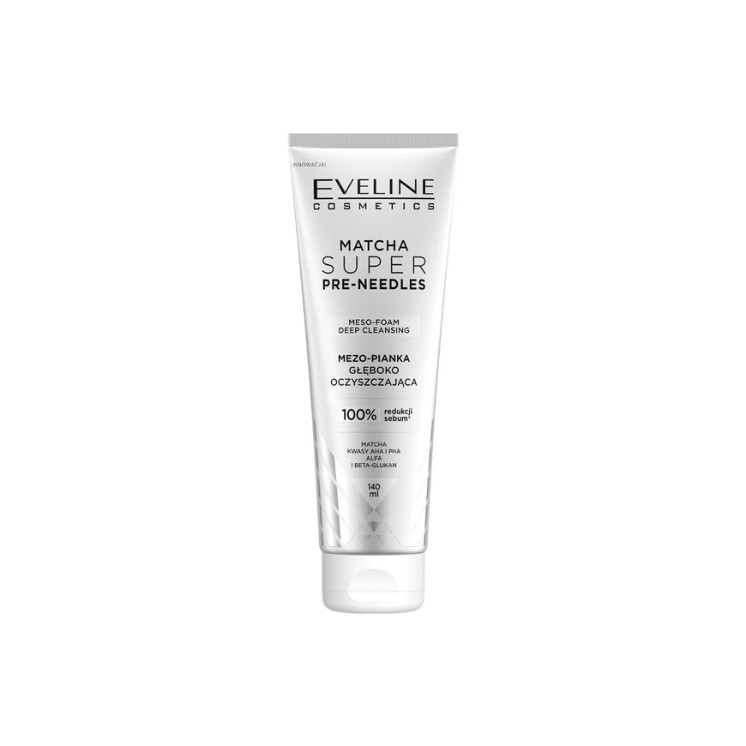 Mousse nettoyante visage Eveline Matcha Super Pre-needles Mezo 140 ml