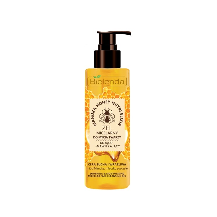 Bielenda MANUKA HONEY NUTRI ELIXIR Beruhigendes und feuchtigkeitsspendendes Mizellen-Gesichtsreinigungsgel 200 g