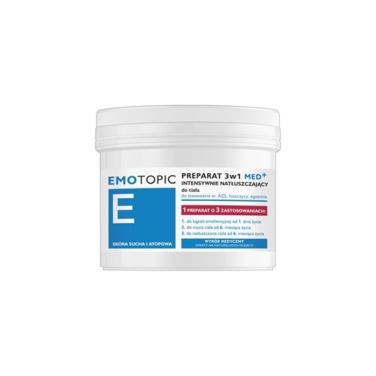 Emotopic Med+ Preparat 3w1 intensywnie natłuszczający do ciała w AZS, łuszczycy i egzemie 500 ml
