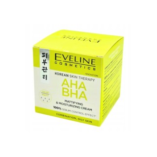 Матуючий та зволожуючий крем для обличчя Eveline Korean Therapy з AHA та BHA кислотами 50 мл