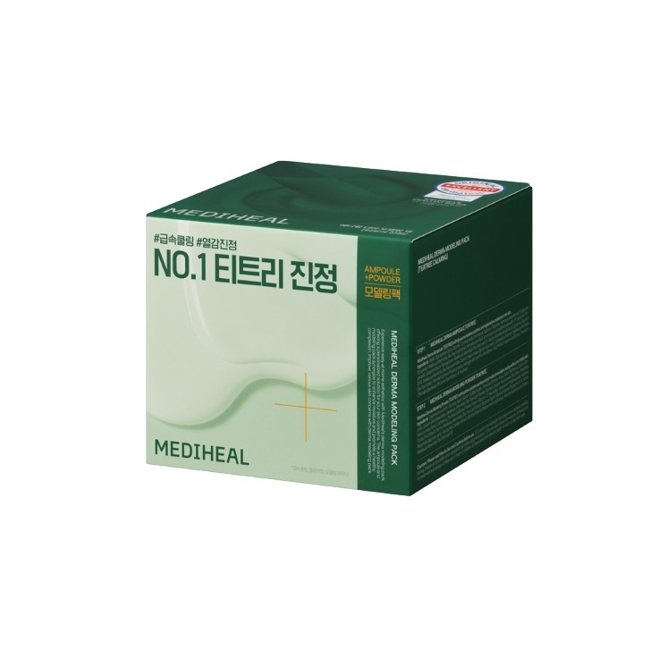 Coffret de soin du visage apaisant à l'arbre à thé Mediheal Derma Modeling : Ampoule visage + Masque peel-off