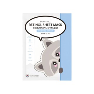 Masque en tissu Retinol BonnyHill élastifiant et revitalisant, 1 pièce