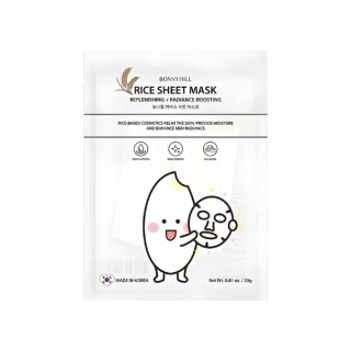 Masque en feuille de riz BonnyHill , nourrissant et éclaircissant, 1 pièce