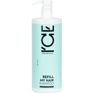 Recharge Professional Ice My Hair Shampooing pour cheveux secs et abîmés 1000 ml