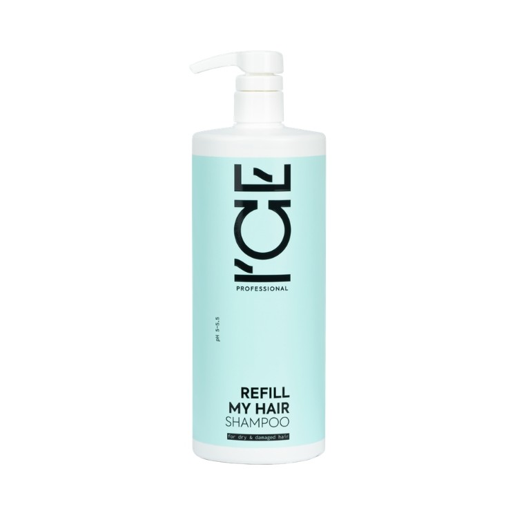 Recharge Professional Ice My Hair Shampooing pour cheveux secs et abîmés 1000 ml
