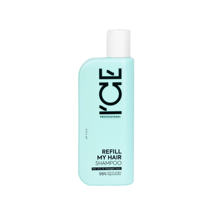 Recharge Professional Ice My Hair Shampooing pour cheveux secs et abîmés 250 ml