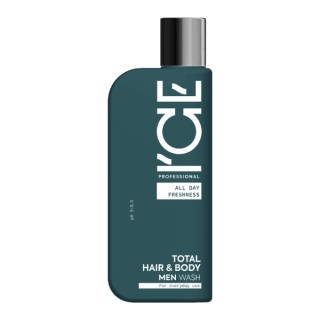 Gel douche et Body 2 en 1 Ice Professional Men Total Hair & Body Wash pour hommes 250 ml