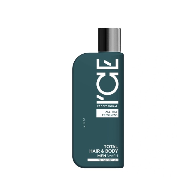 Gel douche et Body 2 en 1 Ice Professional Men Total Hair & Body Wash pour hommes 250 ml