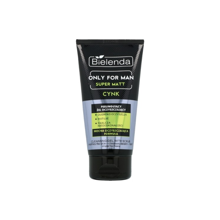 Bielenda ONLY FOR MEN SUPER MAT Peeling-Gesichtsreinigungsgel für Männer 150 g
