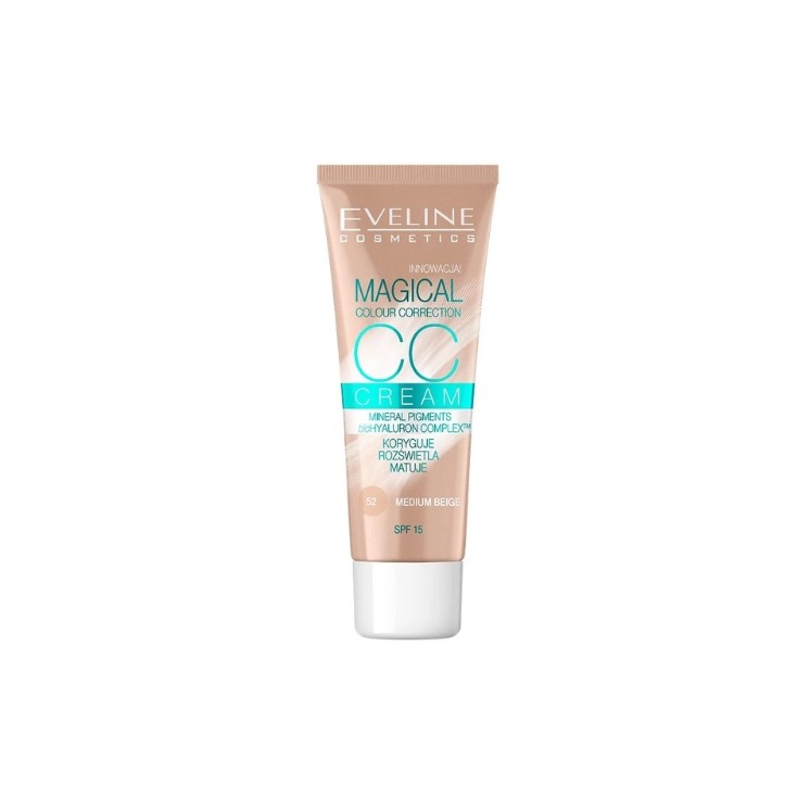 Cream CC Eveline Magical Multifunkcyjny podkład /52/ Medium Beige 30 ml