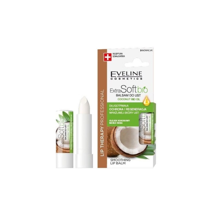 Бальзам для губ Eveline Lip Therapy Professional Extra Soft Bio Kokos 4 г