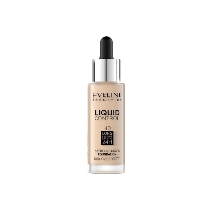 Eveline Liquid Control Foundation in Pipette /016/ Vanilla Beige 32 ml