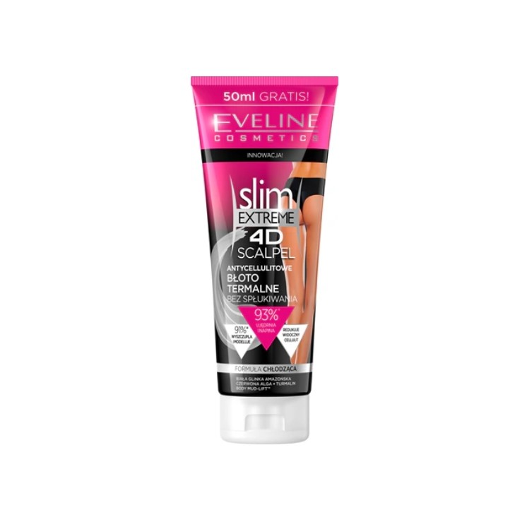 Eveline 4D Slim Extreme Scalpel Antycellulitowe Błoto Termalne 250 ml