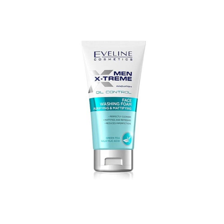 Eveline Men X-Treme Innovation ! Mousse nettoyante visage matifiante et anti-sébum 150 ml