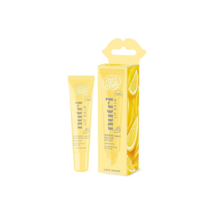 Baume à lèvres illuminateur FaceBoom Nutri Lip Balm, parfum Tarte Lemon 10 g